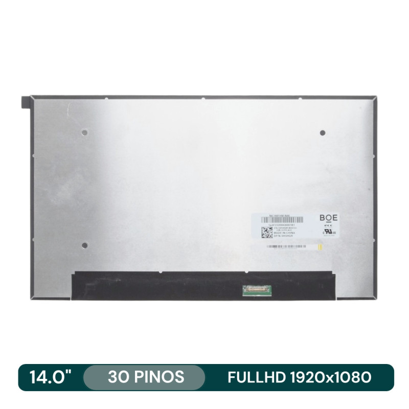 Ecrã LCD 14.0" 1920x1080 FullHD 30Pin 31cm s/Brackets (inverter BD) - N140HCE-ET2