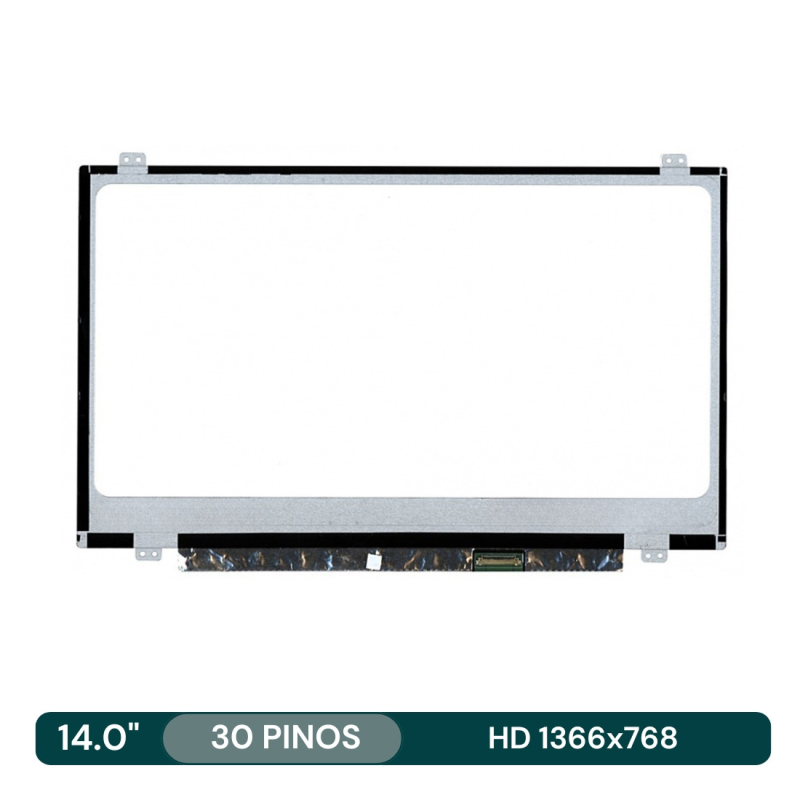 Ecrã LCD 14.0" 1366x768 HD 30Pin 31cm c/Brackets - B140XTN07.1