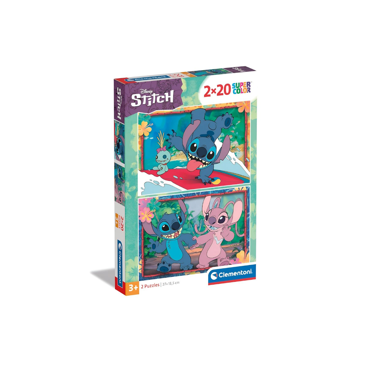 Puzzle Super Color 2x20 Disney Stitch - Clementoni