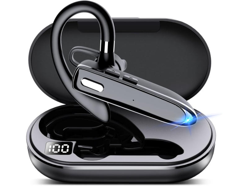 Auricular bluetooth v5.1 com cancelamento de ruído c/ caixa