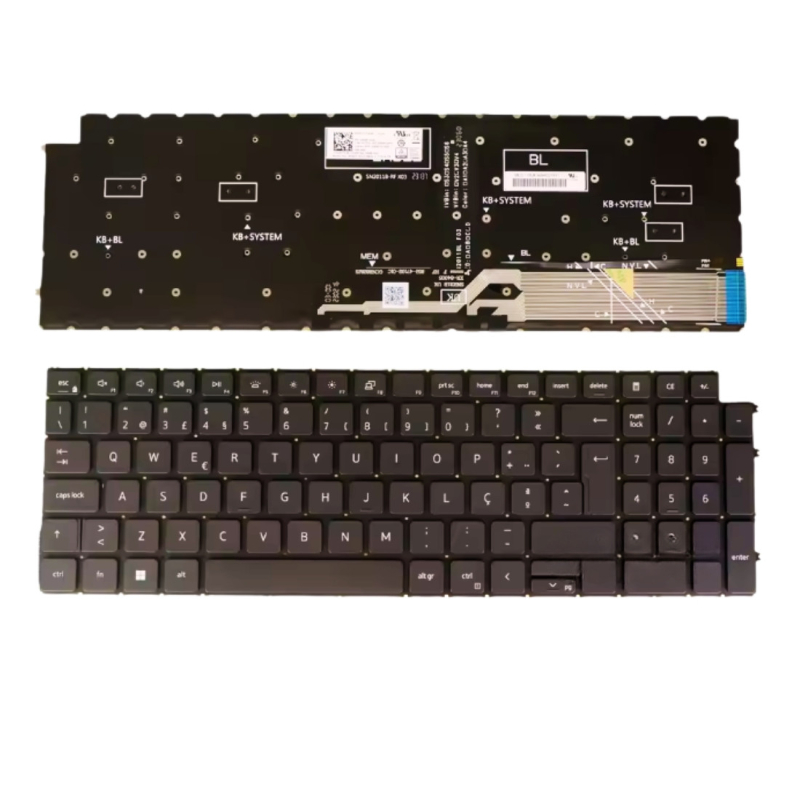 Dell Vostro 3520 Teclado BR c/Backlight s/Cover Preto - 02WFK3