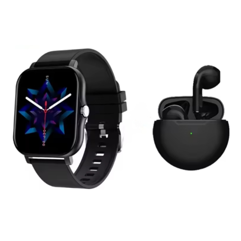 SmartWatch Inteligente Preto + Oferta EarPhones