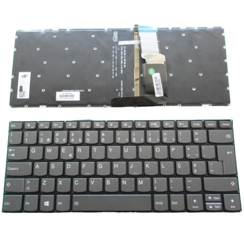 Lenovo Yoga Ideapad 330S-14 Teclado PT s/Cover Retroiluminado Cinza - SN20M61697