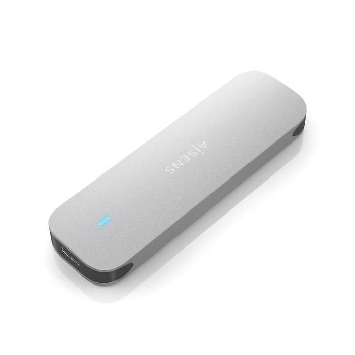 Aisens Caixa Externa M.2 (NGFF) NVMe USB3.2 Prata