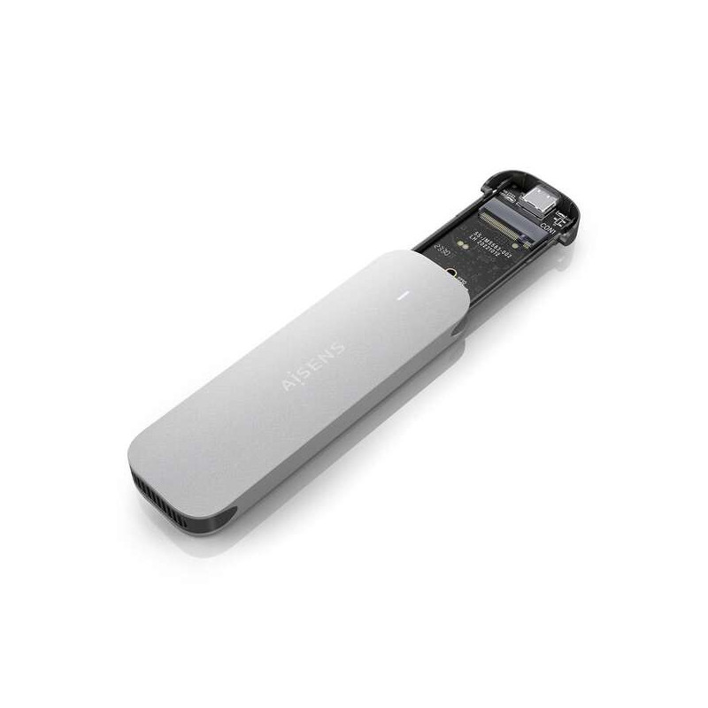 Aisens Caixa Externa M.2 (NGFF) NVMe USB3.2 Prata