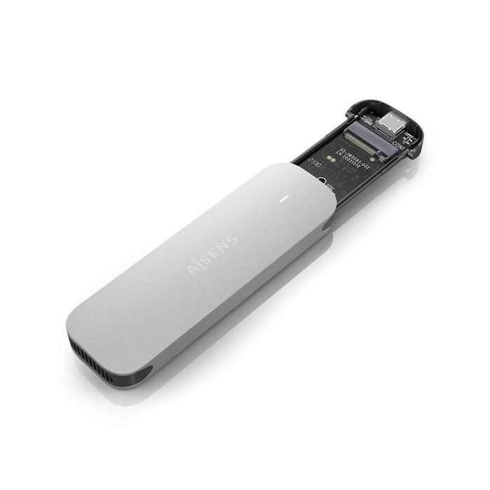 Aisens Caixa Externa M.2 (NGFF) NVMe USB3.2 Prata