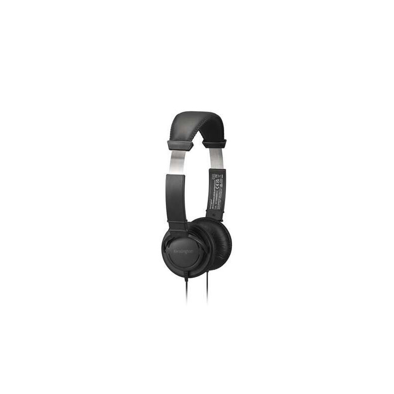 Headset USB com microfone - Faixa de cabeça ajustável - Almofadas acolchoadas - Controles no cabo - Cabo de 1,80 m - Preto