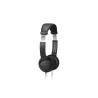 Headset USB com microfone - Faixa de cabeça ajustável - Almofadas acolchoadas - Controles no cabo - Cabo de 1,80 m - Preto