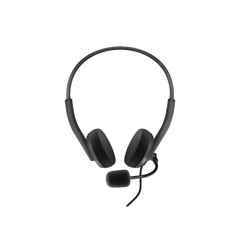 Headsets Energy Sistem - Compatível com PC/Mac/Smartphone - Plugue de 3,5 mm - Microfone com braço retrátil - Cor preta