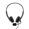 Headsets Energy Sistem - Compatível com PC/Mac/Smartphone - Plugue de 3,5 mm - Microfone com braço retrátil - Cor preta