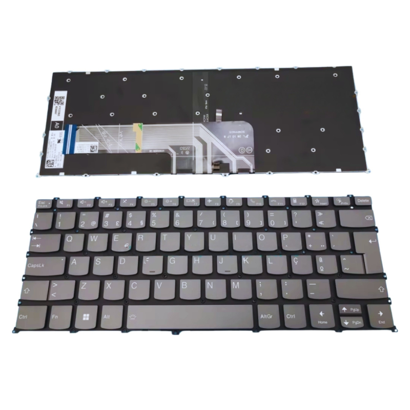 Teclado Lenovo PT s/Cover Retroiluminado Cinza (embutir) - 5CB0Y85496