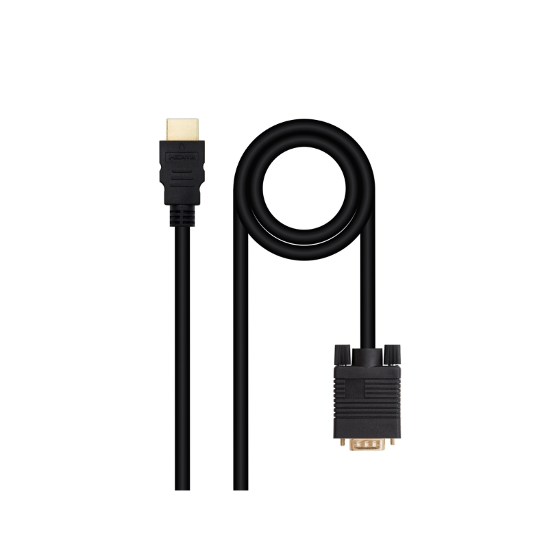 Cabo Conversor HDMI para VGA, HDMI/M-VGA/M 1,8m (Preto)