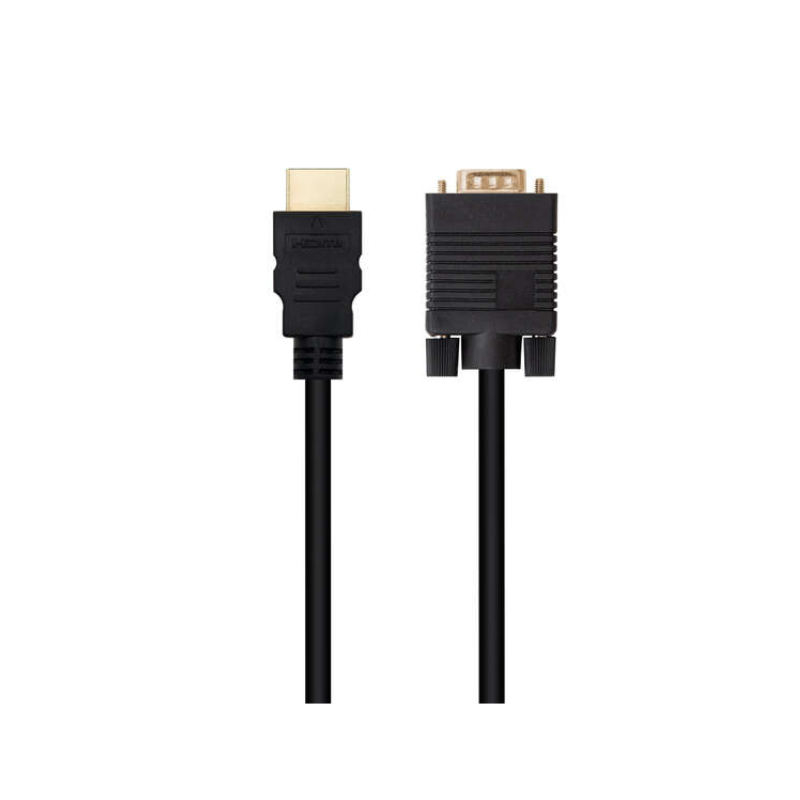 Cabo Conversor HDMI para VGA, HDMI/M-VGA/M 1,8m (Preto)