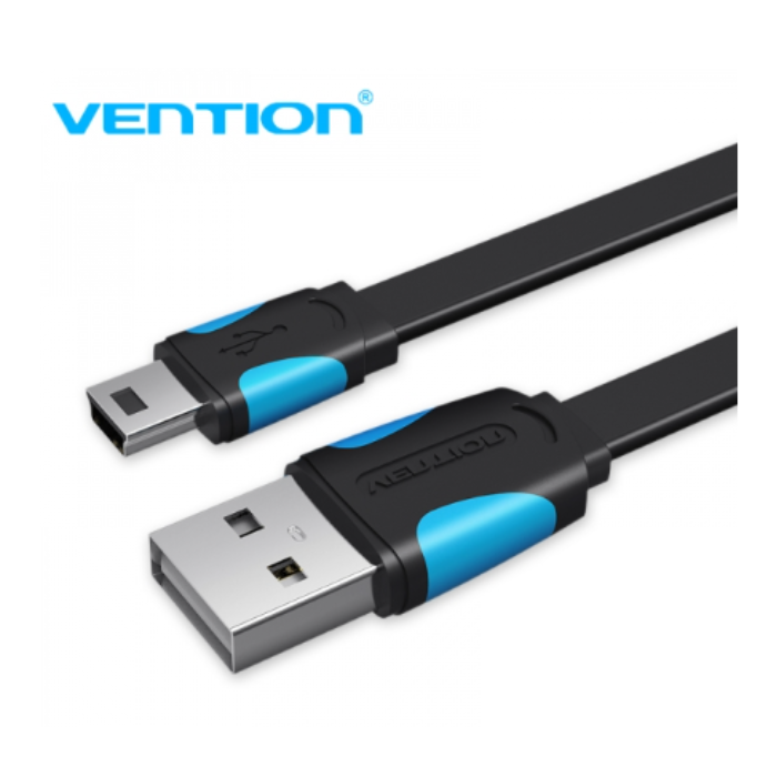Cabo USB 2.0 Macho para Mini USB Macho - 0.5 m - Azul e Preto
