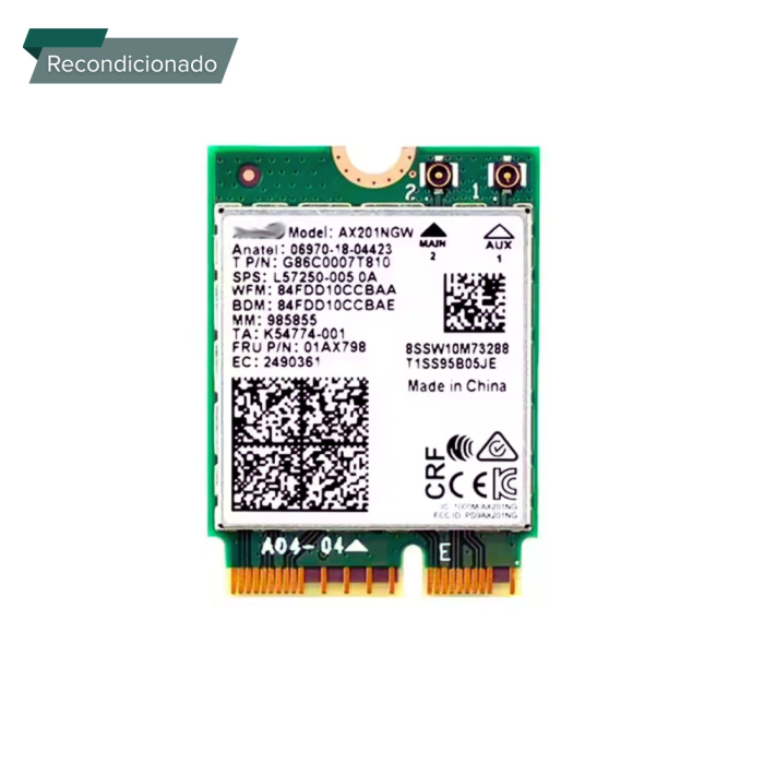(Usado) Placa Wifi Intel 9560NGW Wireless-AC 9560 802.11AC PCI-Express Bluetooth 5.1