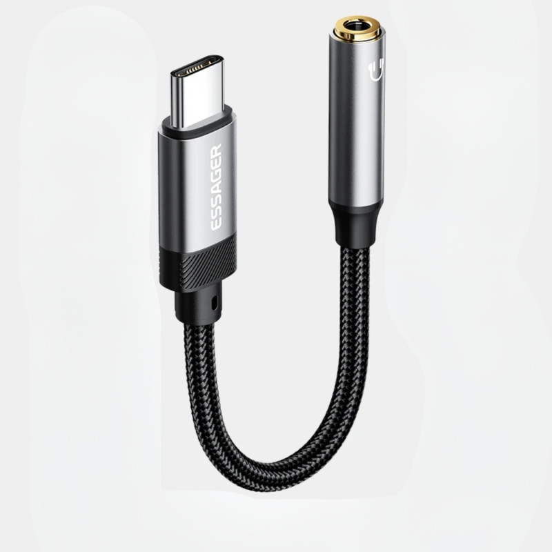 Adaptador Essager USB-C para Jack Audio 3.5mm