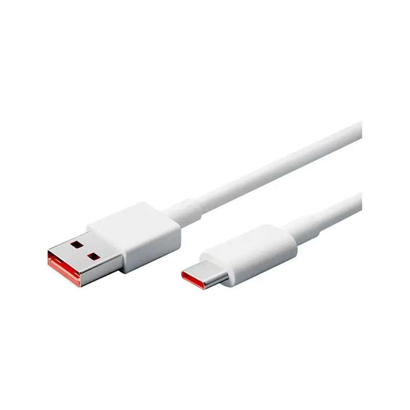 Cabo Xiaomi USB-A para Type-C Branco Carregamento Super Rápido