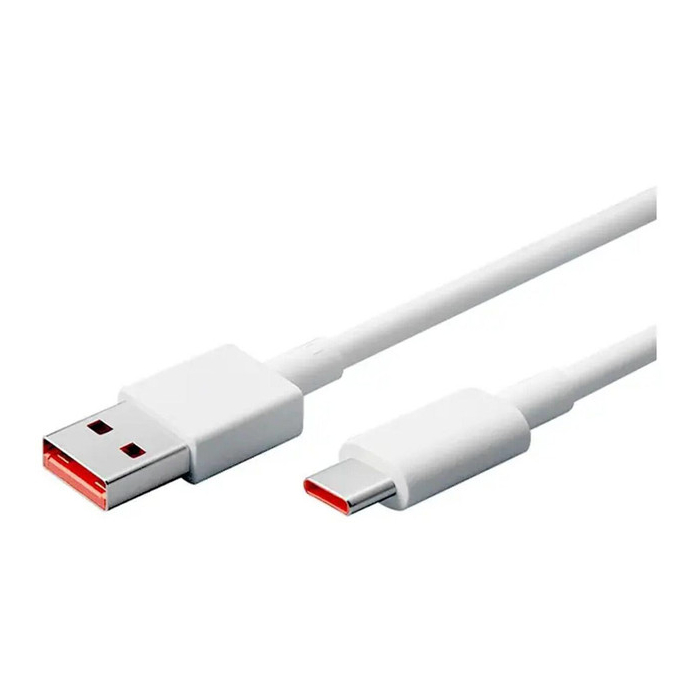 Cabo Xiaomi USB-A para Type-C Branco Carregamento Super Rápido