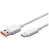 Cabo Xiaomi USB-A para Type-C Branco Carregamento Super Rápido