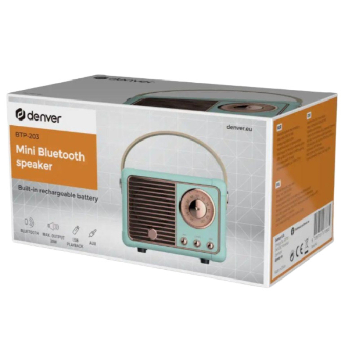 Coluna 30W Bluetooth 5.0 Turquesa