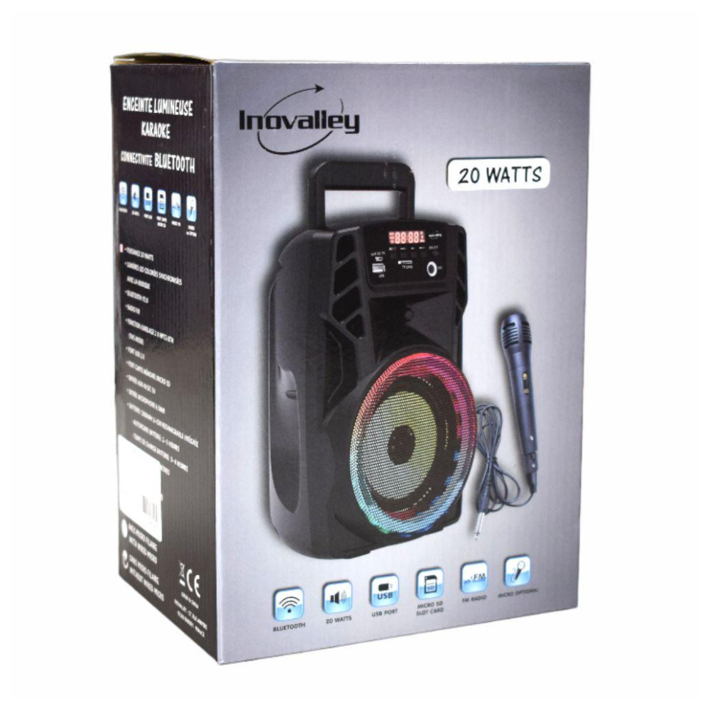 Coluna Bluetooth 20W USB/FM/MicroSD/AUX/TWS