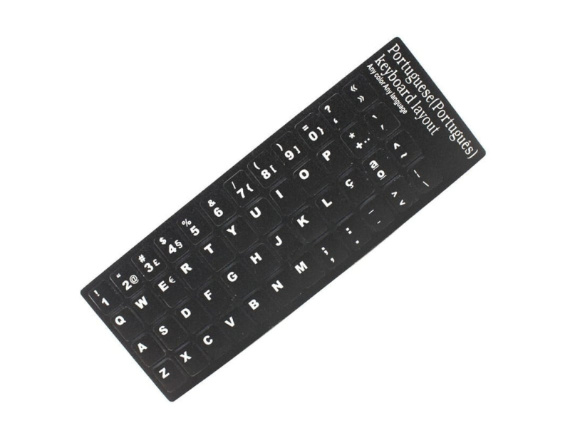 Sticker conversão Teclado PT Preto