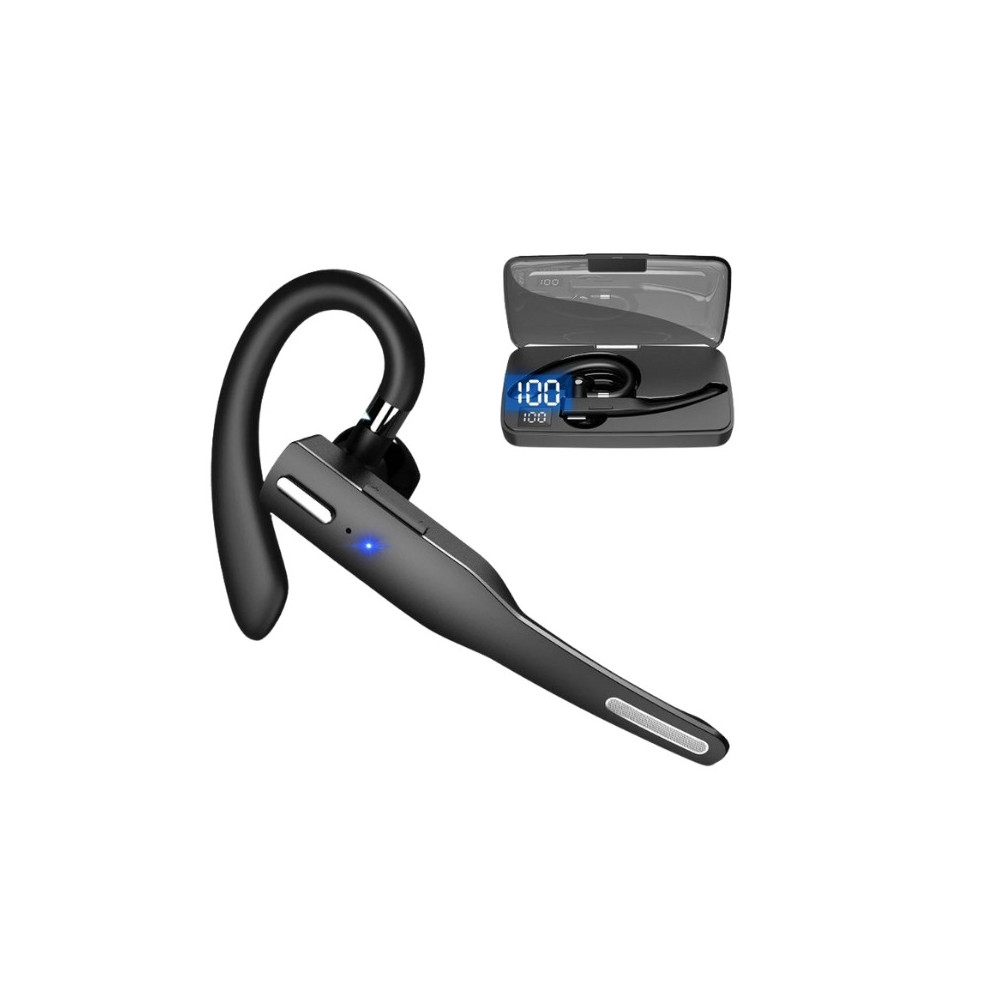 Auricular bluetooth com cancelamento de ruído c/ caixa