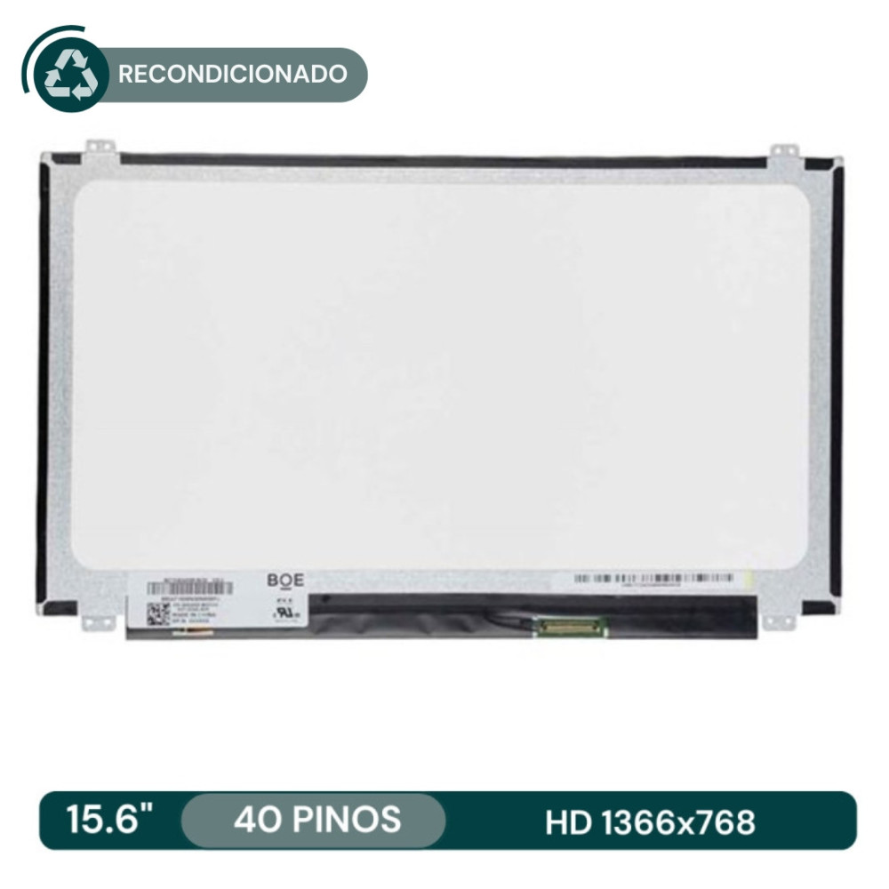 (Usado) Ecrã LCD 15.6" 1366x768 HD 40Pin c/Brackets - NT156WHM-N10
