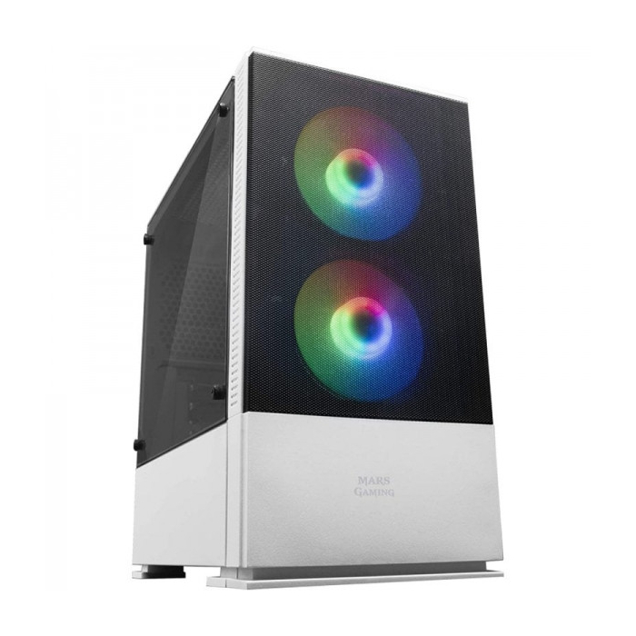 Caixa Mars Gaming MCZ Branca c/ Ventilação avançada e Iluminação RGBSuporte para WaterCooler