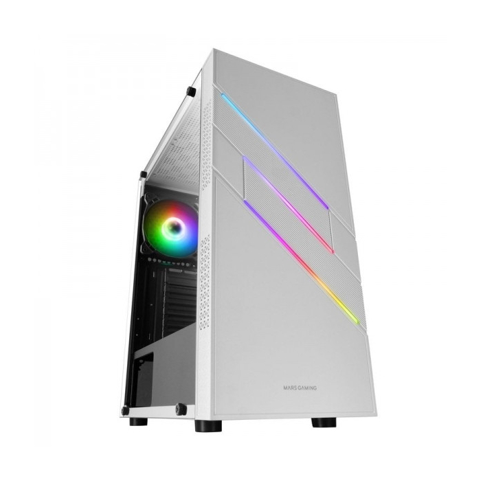 Caixa Mars Gaming ARGB (Branca) Compatível com placas-mãe ATX