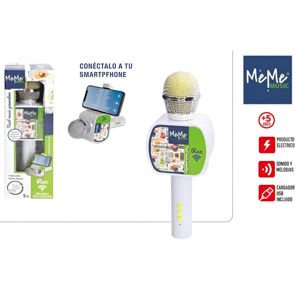 Microfone Wireless Rex com Apoio Smartphone - Branco