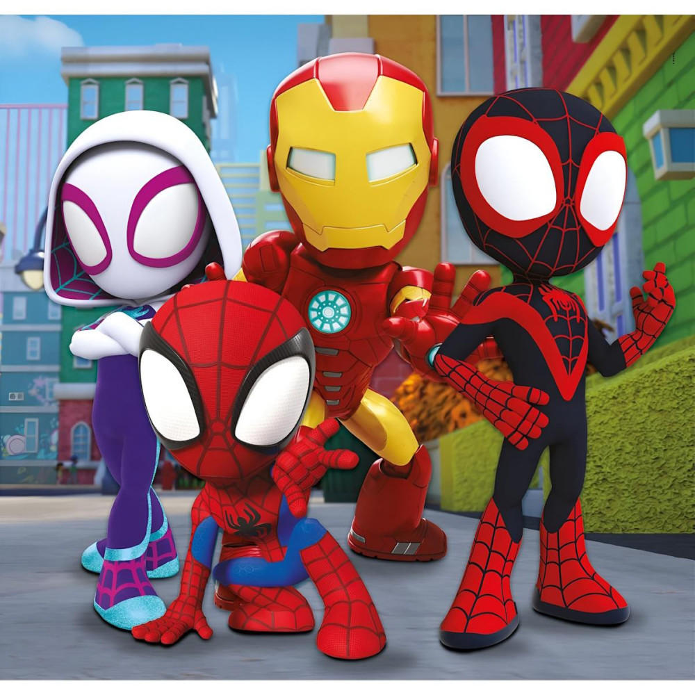 Puzzle Super Color 3x48 Marvel: Spidey and His Amazing Friends - Clementoni
