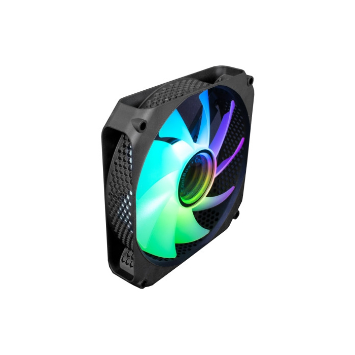 Ventilador Coolbox Infinity ARGB Efeito Túnel Colorido - Silencioso  Rolamento Hidráulico - Preto