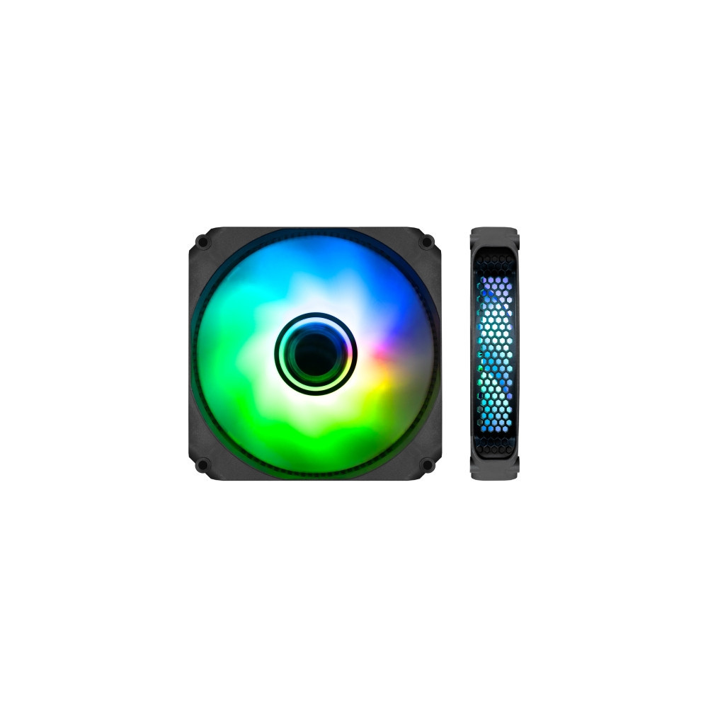 Ventilador Coolbox Infinity ARGB Efeito Túnel Colorido - Silencioso  Rolamento Hidráulico - Preto