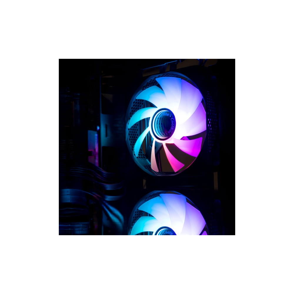 Ventilador Coolbox Infinity ARGB Efeito Túnel Colorido - Silencioso  Rolamento Hidráulico - Preto