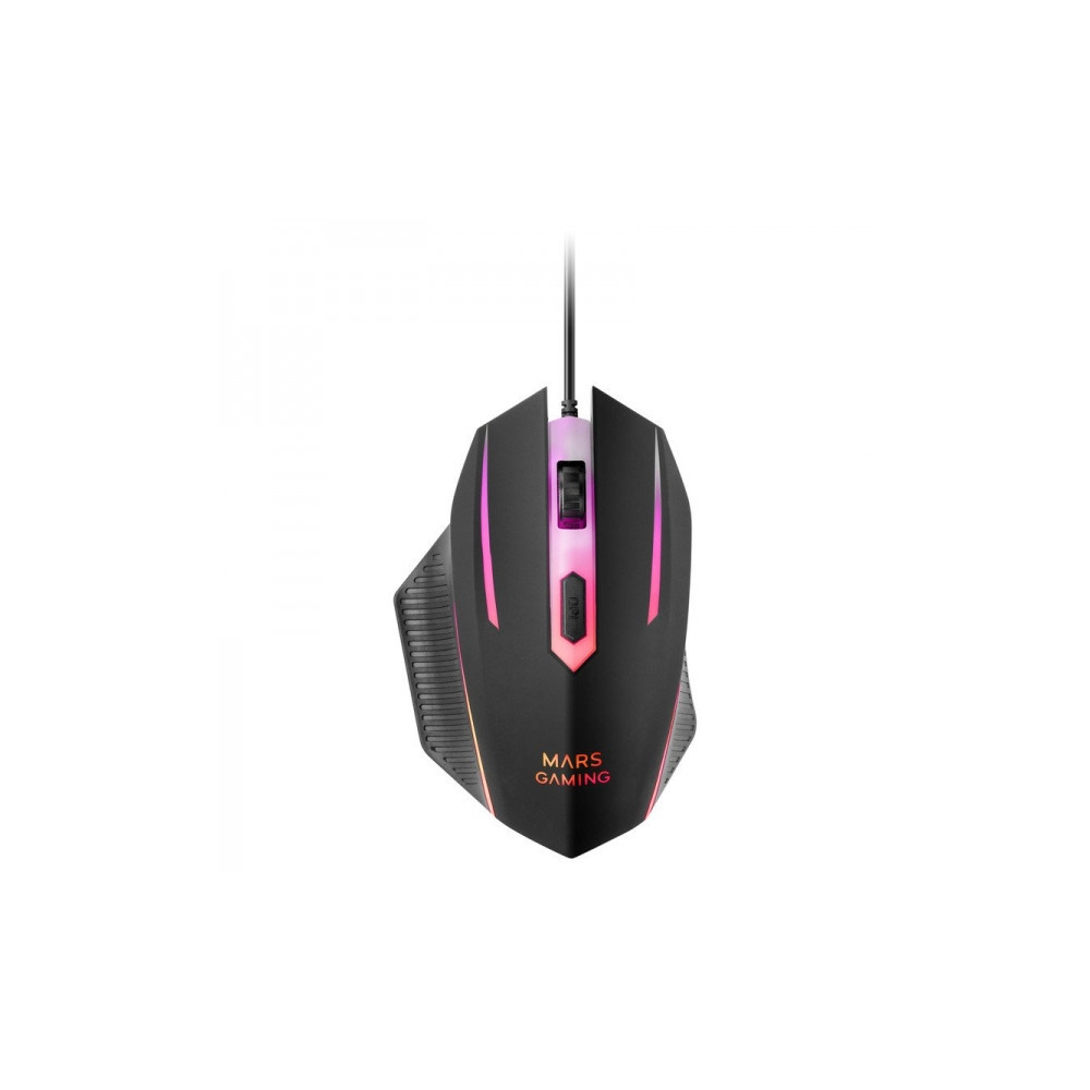 Combo Gamer 3 em 1 Mars Gaming - Teclado RGB H-Mech -  Rato de 3200 DPI - Mouse Pad Nanotextil Rainbow Preto