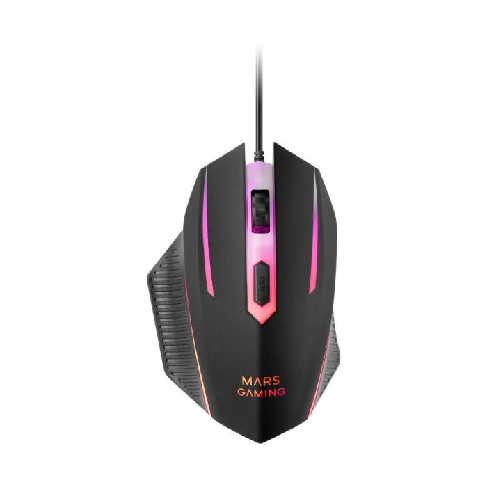 Combo Gamer 3 em 1 Mars Gaming - Teclado RGB H-Mech -  Rato de 3200 DPI - Mouse Pad Nanotextil Rainbow Preto