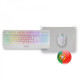 Combo Mars Gaming MCP124 3 em 1 - Teclado RGB H-Mech  Mouse com interruptores RGB HUANO - Branco