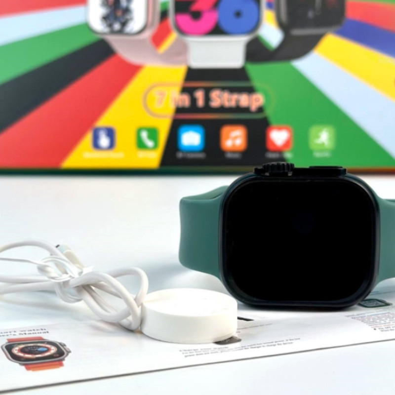 Smartwatch T24 ProMax 49mm Alumínio (Kit 7 em 1- Preto)