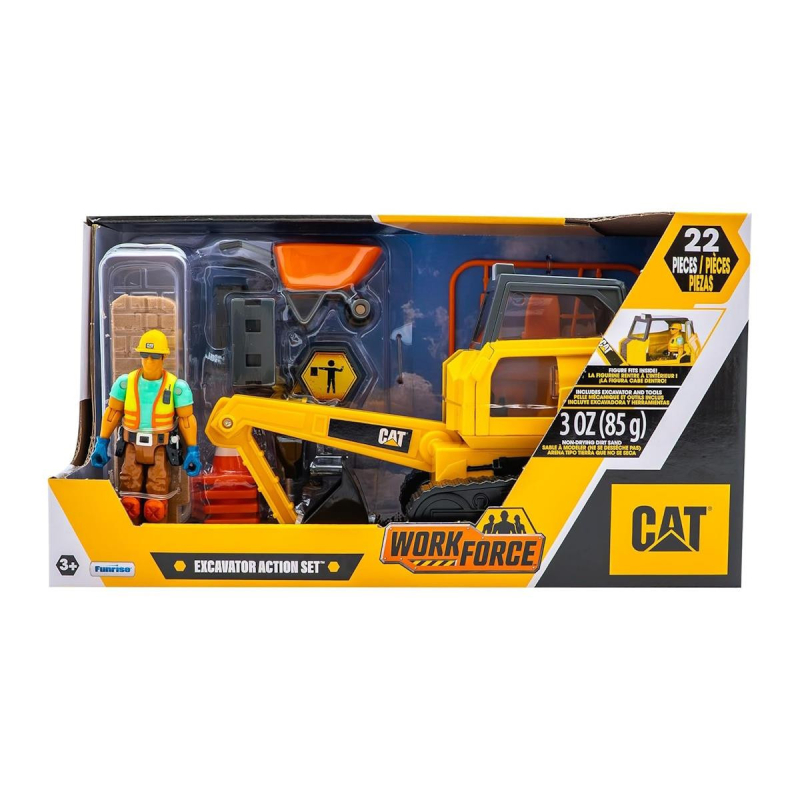 Escavadora Action CAT - 22 Peças