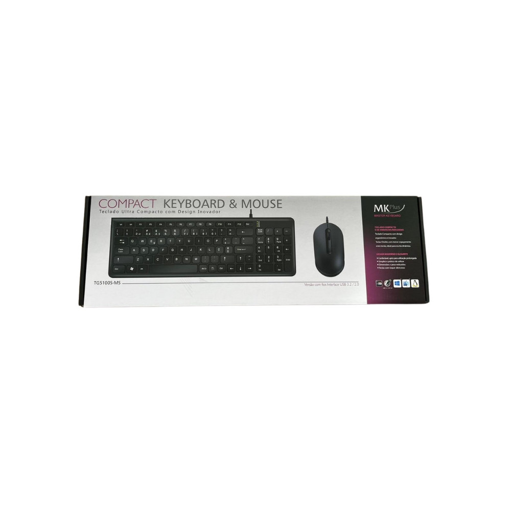 Teclado PT+ Rato USB MKPLUS Compact