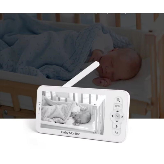 Kingfit Baby-5 Visão nocturna Wi-Fi HD 720P 5" Branco - Monitor para b