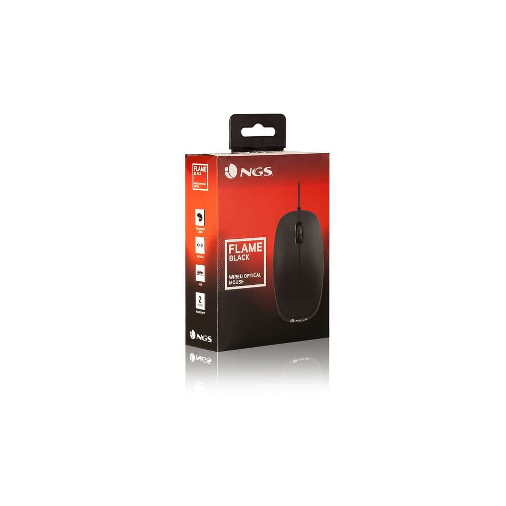 Rato NGS USB 1000dpi  3 Botões - Uso ambidestro