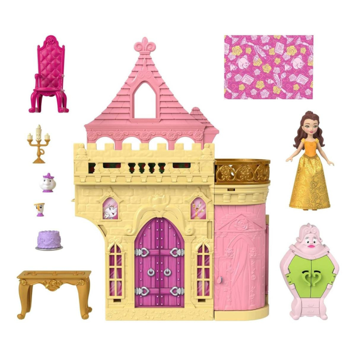 Disney - Mini casa de bonecas Castelo de Bela da Disney Princess