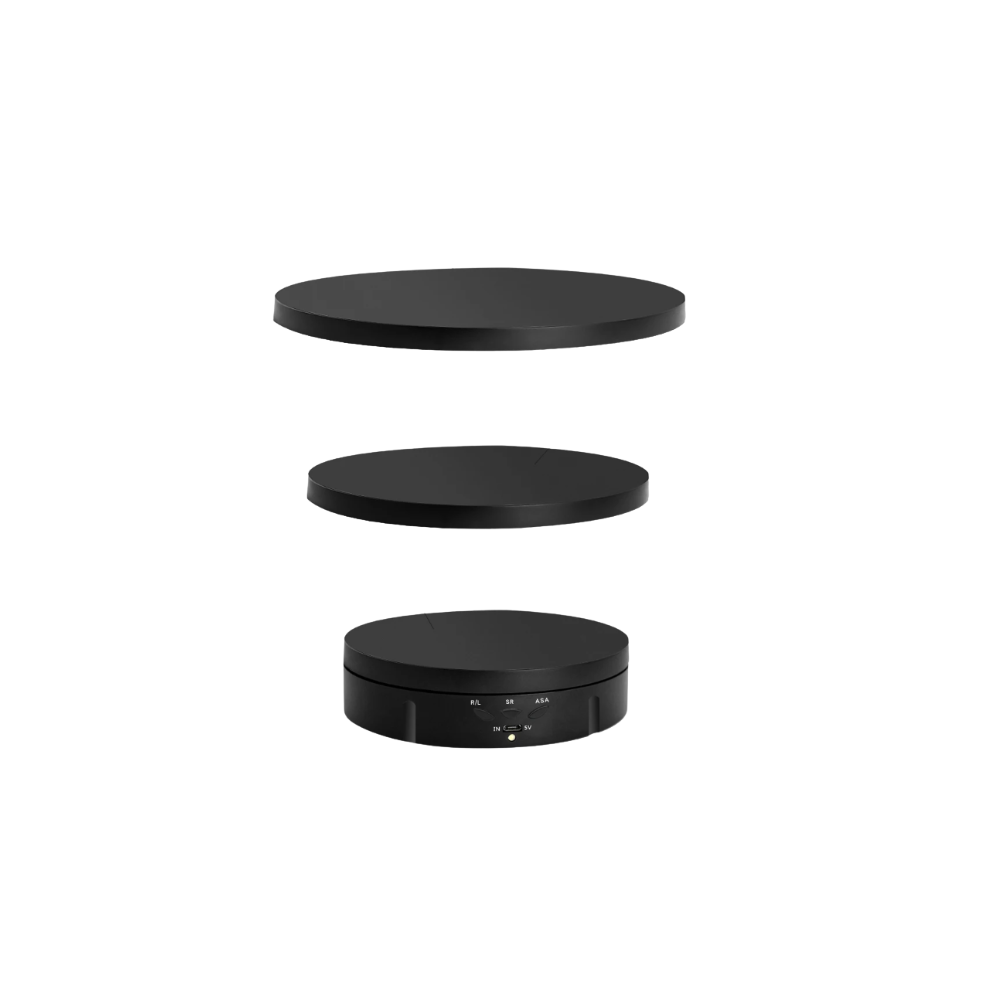Base Giratória de 3 velocidades 360 15-22cm c/Comando (Preta)*não inclui bateria