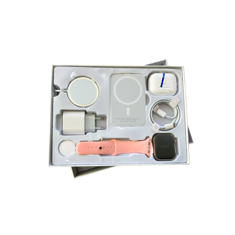 Combo 6 em 1 Smartwatch + Magsafe + Fones + Carregador e Adaptadores