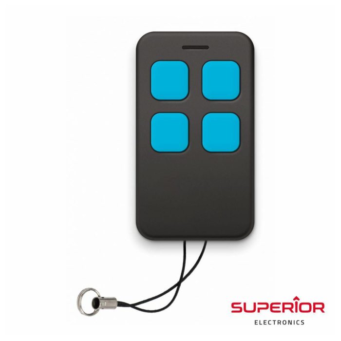 Comando Garagem Universal 4 Canais Rollingcode/Código Fixo (Azul)
