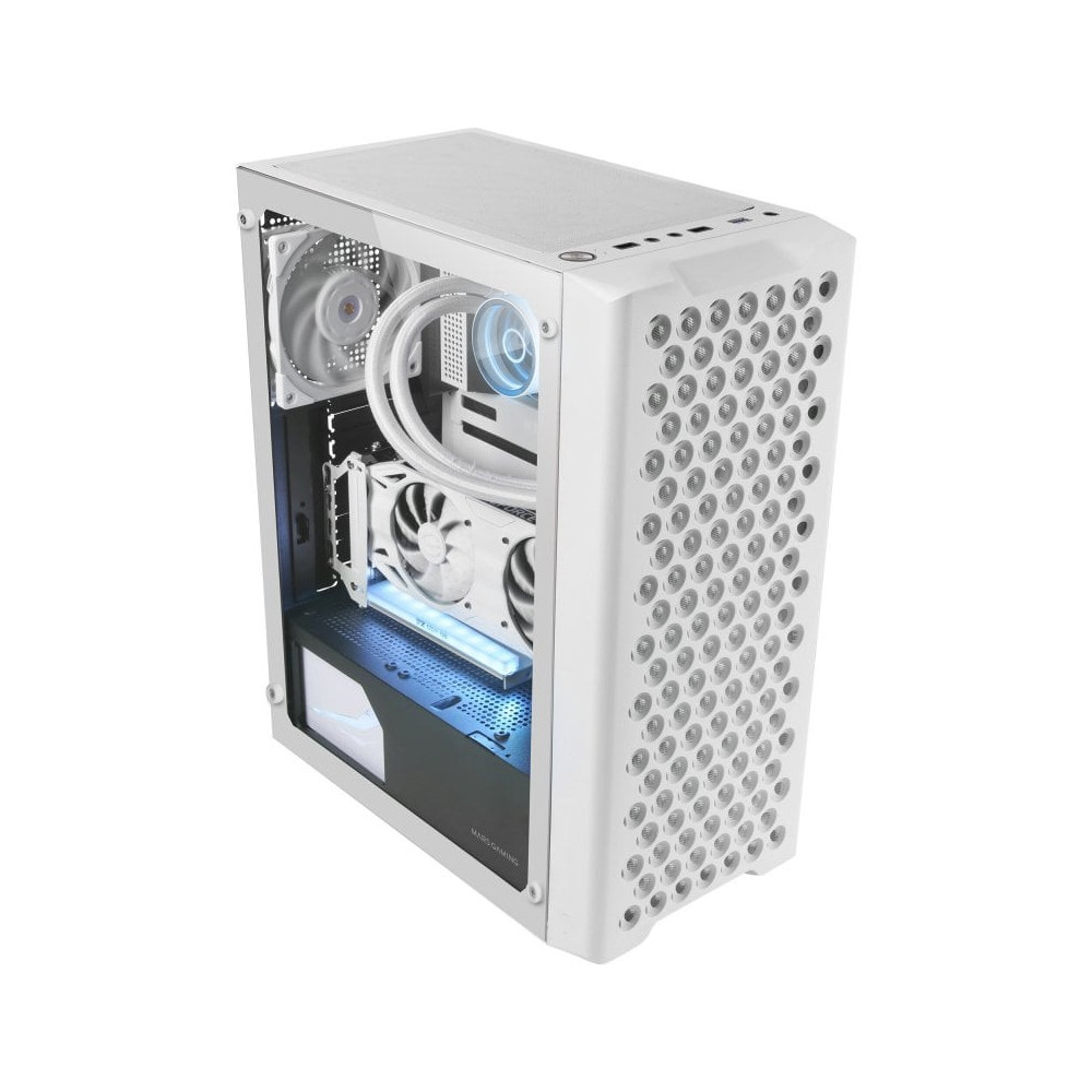 Caixa PC Mars Gaming MC-iPRO ATX Mesh Frontal 3D Vidro Temperado Ventoinha FDB (Branca)