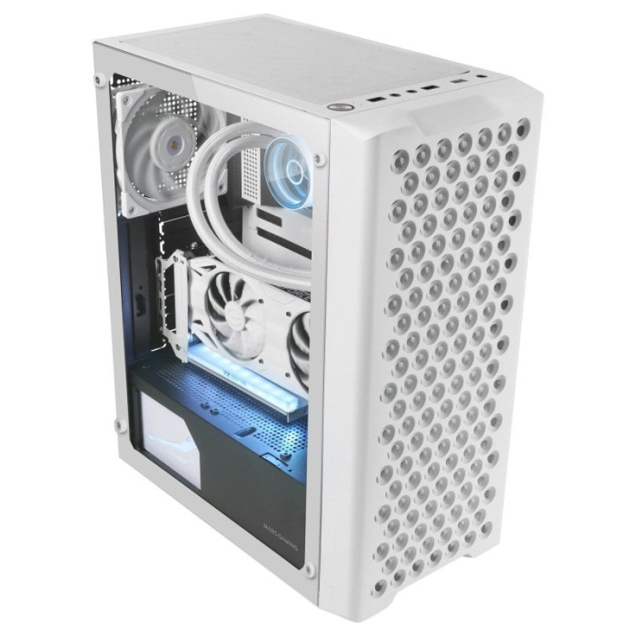 Caixa PC Mars Gaming MC-iPRO ATX Mesh Frontal 3D Vidro Temperado Ventoinha FDB (Branca)