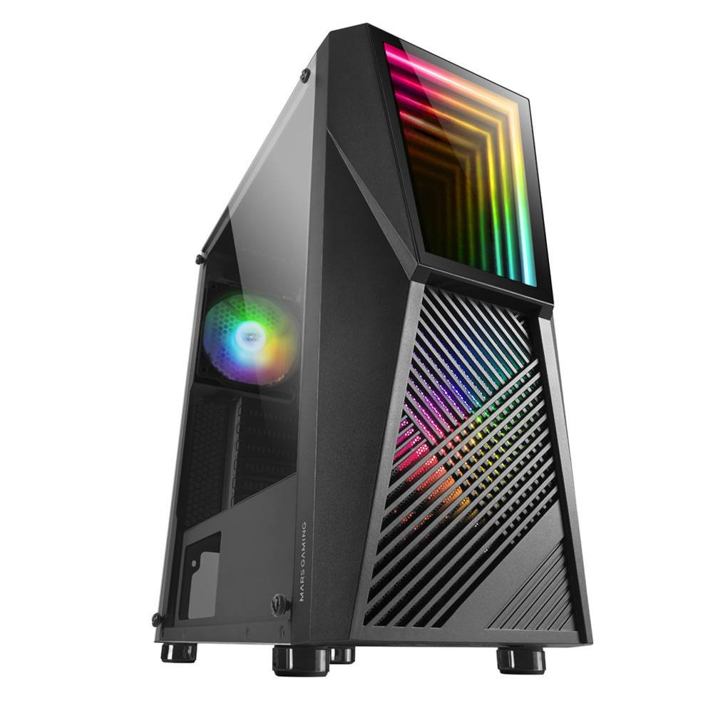 Caixa ATX Mars Gaming MC777 Premium ARGB Vidro Temperado (Preto)